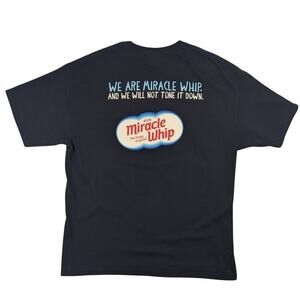 Miracle Whip Y2K Mayonaise Comedy Joke Promotional Navy Shirt Size Large